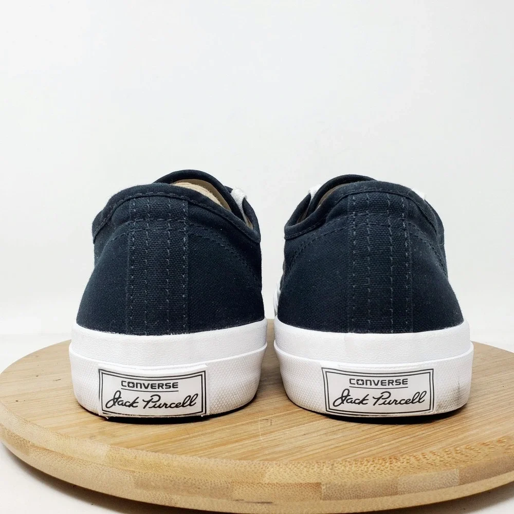 Converse Jack Purcell Shoes Womens 8 Black Lace Up Low Retro Sneaker - Picture 8 of 13